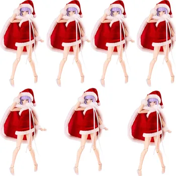 1/12 Рождественское платье, костюмы для Косплея, Красный Санта-Клаус, вечерние сценические наряды, Халат, плащ, подходит для 6-дюймовой модели фигурки