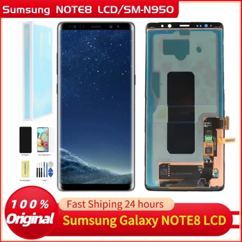 100% Оригинальный AMOLED Note8 ЖК-дисплей Для Samsung Galaxy Note8 SM-N950 G950F/DS Дисплей с Сенсорным экраном, Дигитайзер, Запчасти для Ремонта