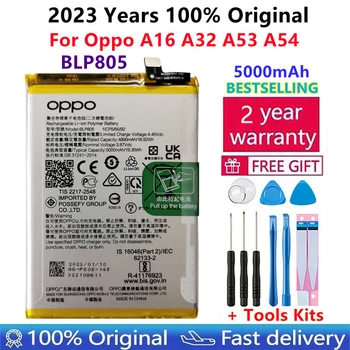 100% Оригинальный BLP805 5000 мАч Сменный Аккумулятор для телефона Oppo A16 A32 A53 A54 CPH2269 PDVM00 CPH2127 CPH2131 CPH2239 Батареи