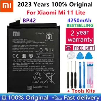 100% Оригинальный аккумулятор BP42 для Xiaomi Mi 11 Lite BP42, оригинальные запасные аккумуляторы для телефона Bateria 4250mAh с инструментами