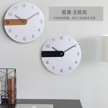 12-дюймовые Деревянные настенные часы без звука для гостиной, спальни, деревянные настольные часы, японские настенные часы, элегантные часы для украшения