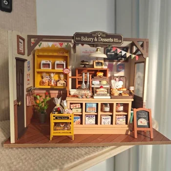 16 см Модель Дома Монтессори Бекки, 3D Деревянная игрушка-головоломка, Миниатюрная фигурка Кукольного домика, Коллекционное Настольное украшение