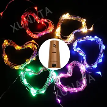 2 м 20 светодиодных гирлянд, кнопка с батарейным питанием (кнопка включения), светодиодная сказочная лампа для рождественского фестиваля, украшения свадебной вечеринки