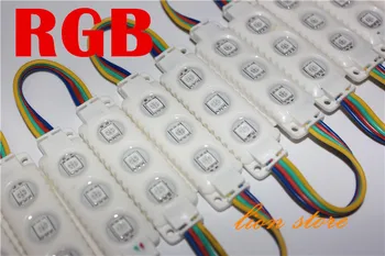 20 шт./лот 5050 Белый RGB 3 светодиода белый корпус инжекционный светодиодный модуль,, 12 В, 0,75 Вт, RGB светодиодный модуль 2 года гарантии, светодиодные вывески