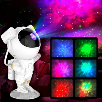 2021 Новая Проекционная лампа Galaxy Starry Night Light Украшение семейной спальни Астронавт Детский подарок на День рождения Декоративный