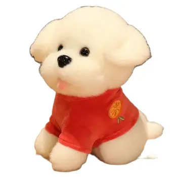 25 см имитация плюшевой собаки, плюшевая игрушка, повязка с фруктовой вышивкой, милый язычок, щенок, кукла, отправить подарок на день рождения детям