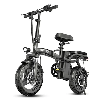 48 В, Складной Электрический Велосипед для взрослых, противоскользящие и износостойкие шины, Механический двойной дисковый тормоз, Гидравлическая амортизация