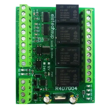 4Ch 2DI 2AI RS485 Modbus RTU Релейный Многофункциональный модуль PLC Плата расширения ввода-вывода 4-20 МА 0-10 В Модуль сбора текущего напряжения