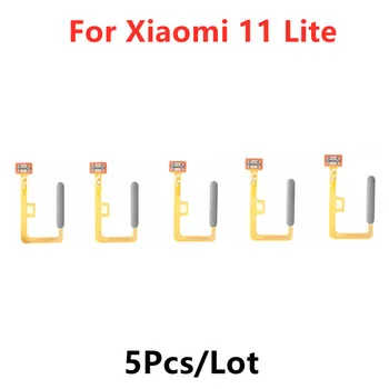 5 шт./лот Для Xiaomi Mi 11 Lite Сканер отпечатков Пальцев Гибкий Кабель Mi11 Lite 5G Touch ID Сенсор Главная Кнопка Ключ Лента Запчасти Для Ремонта