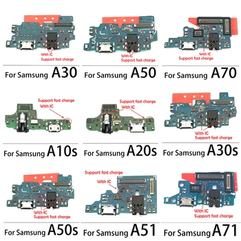 50 шт., Оригинальное USB зарядное устройство, зарядная док-станция Flex Для Samsung Galaxy A10 A01 A11 A21S A31 A41 A51 A71 A30 A50 A70 A10S A20S A30S