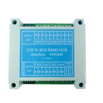 8-Канальный RS485 Концентратор промышленного класса 485 Шинный Ретранслятор Сигнала RUT TCP/IP MQTT HTTP