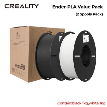 Creality Ender-PLA Value Pack (комплект из 2 катушек) Белая и черная гладкая PLA-нить 1,75 мм PLA для 3D-принтера FDM