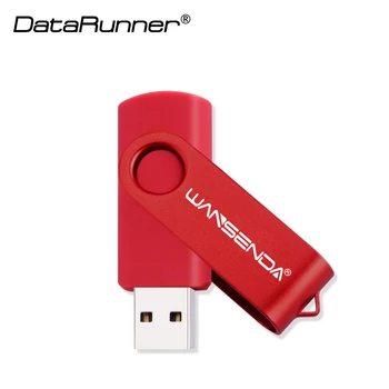 DataRunner USB 2,0 Вращающийся USB Флэш-Накопитель Металлическая Ручка-Накопитель 8 ГБ 16 ГБ 32 ГБ 64 ГБ 128 ГБ 256 ГБ Флешка USB 2,0 Memory Stick