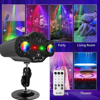 DJ Disco Light Эффект освещения сцены Голосовое управление USB лазерный проектор стробоскопическая лампа для домашнего танцпола Рождество