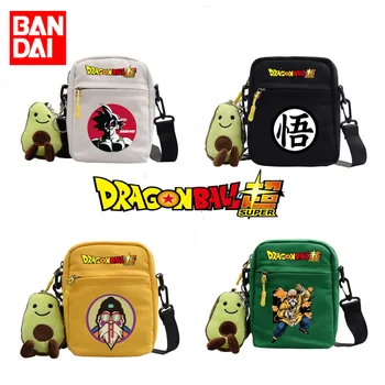 Dragon Ball Monkey King Четырехцветная маленькая квадратная сумка с модным принтом, цветная холщовая сумка через плечо, повседневная мультяшная сумка-мессенджер