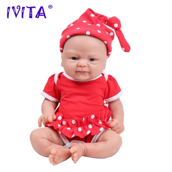 IVITA 14 дюймов 1,65 кг, Силиконовая Кукла Реборн для Всего Тела, Мягкая Реалистичная Детская Кукла 