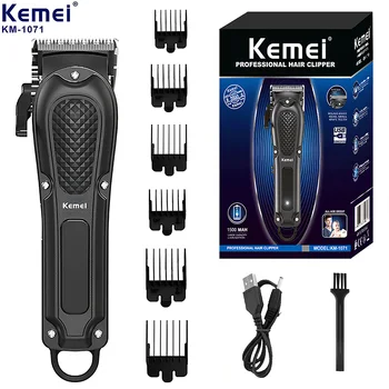 Kemei Перезаряжаемая Машинка Для стрижки волос Электрический Триммер Для Бороды Профессиональная Машинка для стрижки волос Для мужского салона