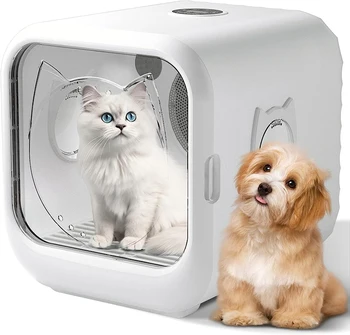 Pet Smart Drying Box Автоматическая коробка для сушки шерсти домашних животных Портативная сушилка для собак Зоомагазин Фен для собак Вертикальная сушилка Аксессуары