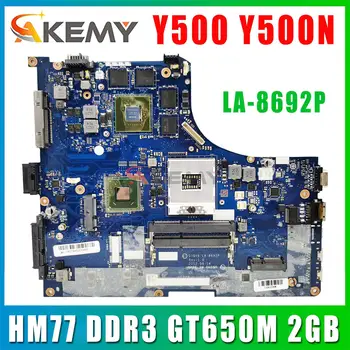 QIQY6 LA-8692P Для Lenovo Ideapad Y500 Y500N Материнская плата ноутбука PGA989 HM77 DDR3 GPU GT650M 2 ГБ 100% Протестирована