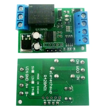 R428A01 5ШТ 2 в 1 RS485 и RS232 (TTL) AT & Modbus RTU Релейная плата ПК USB COM UART Последовательный порт 1 Канальный модуль 12 В постоянного тока