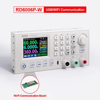 RD6006P RD6006P-W Вольтметр 5-Значный USB WiFi Постоянного Тока Понижающий Модуль Питания Понижающий Регулируемый Преобразователь 60 В 6