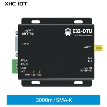 SX1278 LoRa 433 МГц RS232 RS485 Беспроводной Радиочастотный модуль приемопередатчика SMA-K 100 МВт XHCIOT E32-DTU (433L20)-V8 20 дБм 3 км Дальнего действия