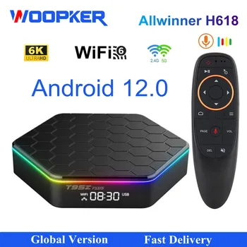 T95Z PLUS Android 12,0 TV Box Allwinner H618 6K 2,4G 5G Двухдиапазонный WiFi6 BT5.0 Медиаплеер 4GB 64B Глобальная версия телеприставки