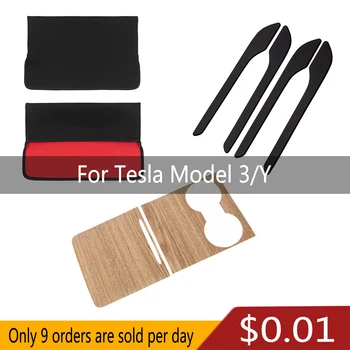 TEY Model3 Карта Ключ Отделка Крышка экрана Центральное управление Деревянные наклейки Наклейка на Дверную ручку Для Tesla Model 3 Y Аксессуары в автомобильном стиле