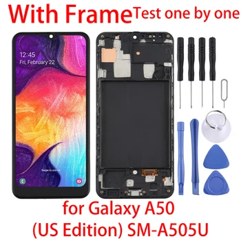 TFT-материал для ЖК-экрана Galaxy A50 и дигитайзера в полной сборке с рамкой для Samsung Galaxy A50 (издание для США) SM-A505U
