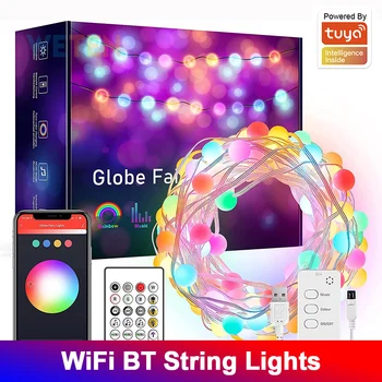 Tuya WiFi Smart Fairy Lights Наружные водонепроницаемые RGB Гирлянды USB APP Control Музыкальная Гирлянда с Alexa Google Home