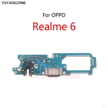 USB-порт для зарядки док-станции Разъем для подключения гибкого кабеля Для модуля платы зарядки OPPO Realme 6
