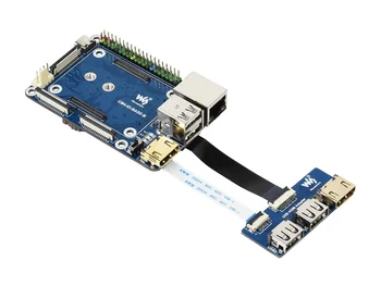 Waveshare CM4-IO-BASE-B + USB HDMI адаптер для вычислительного модуля Raspberry Pi 4