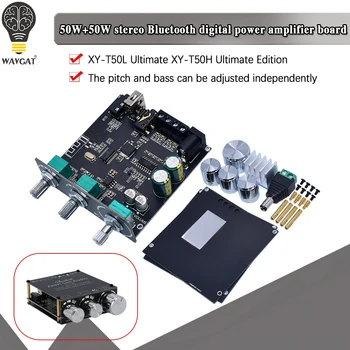 XY-T50H TPA3116D2 2 * 50 Вт Bluetooth 5,0 Плата Усилителя Сабвуфера 2,0 Канала Высокой Мощности Аудио Стерео AUX USB Усилитель низких частот