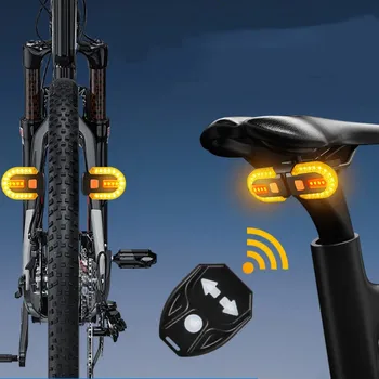 Беспроводной Пульт дистанционного Управления Сигналом Поворота Велосипедный задний фонарь MTB Указатель поворота Умный светодиодный задний фонарь Велосипеда USB Перезаряжаемый Велосипедный