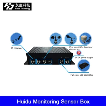 Блок датчиков контроля окружающей среды HD-S208 температуры, влажности, яркости, PM alue, скорости ветра, направления ветра, шума