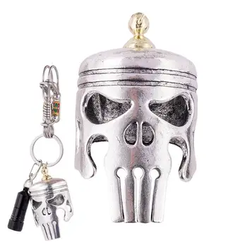 Брелок для ключей Piston Art Креативный брелок для ключей с черепом Поршня мотоцикла, подвеска-скелет из сплава с открывалкой для бутылок Для женщин, мужчин, мужчин