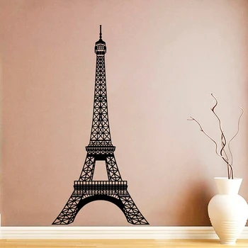 Виниловая наклейка с Эйфелевой башней, Французский дизайн интерьера, Украшение Парижа, Тур по Эйфелевой стене, декор для гостиной A751