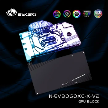 Водяной блок графического процессора Bykski N-EV3060XC-X-V2 Для Радиатора видеокарты EVGA RTX 3060 TI XC, Кулер Радиатора VGA 5V 12V