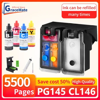 Восстановленный чернильный картридж pg145 cl146 PG145 CL146 Ink kit, Совместимый с картриджем canon для принтера pixma MG2410 MG2510 IP2900