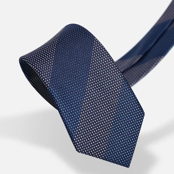 Высококачественный Мужской галстук в синюю полоску 7 см в синий горошек, модный Официальный Свадебный деловой галстук, Дизайнерский бренд, мужской подарок
