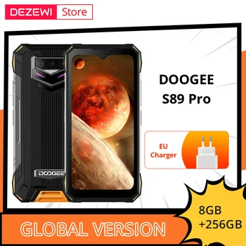 Глобальная Версия DOOGEE S89 Pro Helio P90 Восьмиядерный Смартфон с Аккумулятором 12000 мАч 65 Вт Быстрая Зарядка 64-Мегапиксельная Тройная камера DotDisplay