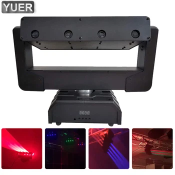 Двусторонний RGB светодиодный лазерный луч с движущейся головкой Для дискотеки DJ, ночного клуба, бара, вечеринки, клуба с голосовым управлением DMX512