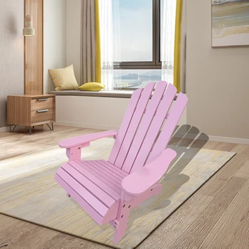 Детский стул Adirondack из дерева для улицы или помещения, розовый