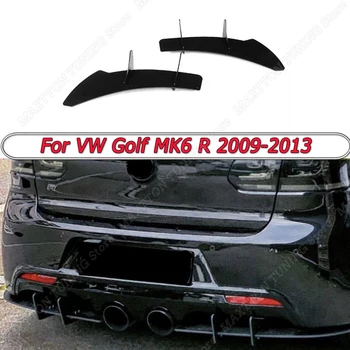 Диффузор заднего бампера для губ, спойлер багажника, протектор заднего диффузора, автомобильные аксессуары для VW Golf MK6 R 2009-2013 Глянцевый черный ABS