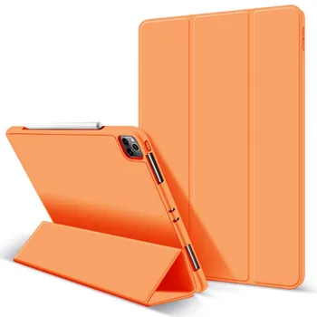 Для iPad 7,9 8,3 9,7 10,2 10,5 10,9 11 12,9 защитный чехол слот для ручки, защитный чехол для air4/ 5 плоский кожаный чехол