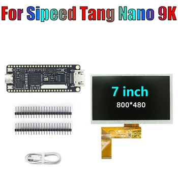 Для Sipeed Tang Nano 9K FPGA Development Board + 7-дюймовый комплект ЖК-экрана RISC-V HD с кабелем Type C