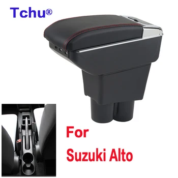 Для Suzuki Alto подлокотник коробка Suzuki Alto центральный автомобильный ящик для хранения держатель стакана воды пепельница USB детали для модернизации салона автомобиля