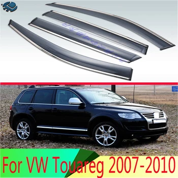 Для VW Touareg 2007-2010 Пластиковый внешний козырек, вентиляционные шторы, защита от солнца и дождя, дефлектор 4 шт.