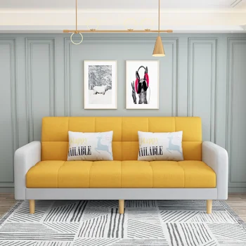 Желтый диван для гостиной, деревянные ножки, 3-местное кресло, Длинный Деревянный диван, Дизайнерская Эргономичная Большая Мебель для дома Divani Soggiorno