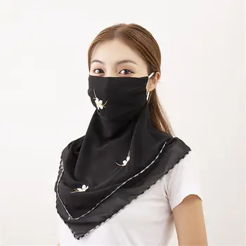 Женская висячая ушная Дышащая летняя повязка на голову с защитой от ультрафиолета, Защита шеи, маска для лица, Шарф, Солнцезащитная маска